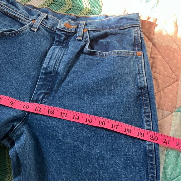 Vintage Wrangler Jeans Womens 7x36 Western Cowgirl Rodeo Cowboy Blue Denim Y2K - Picture 8 of 9